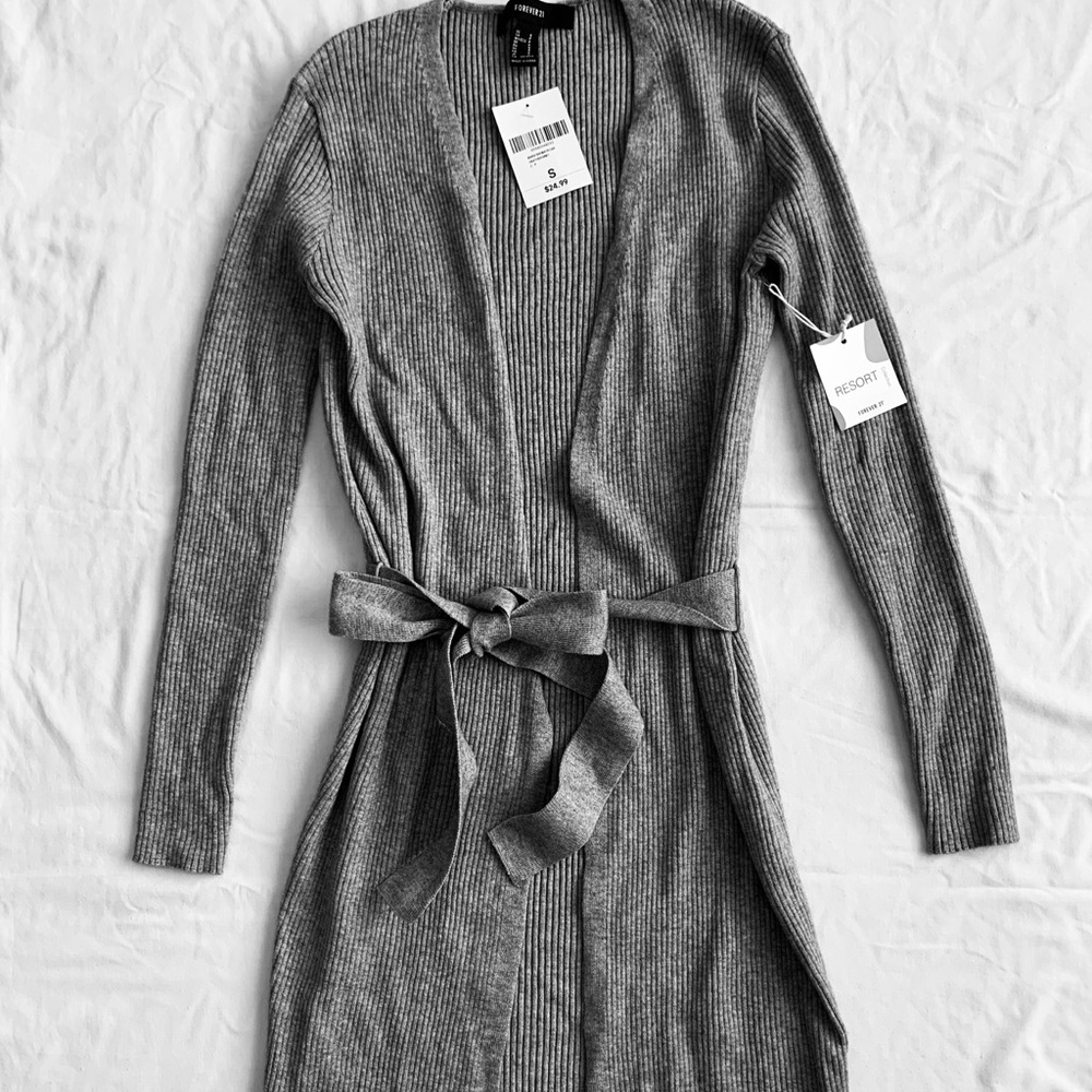 NWT F21 Ribbed Duster Cardigan